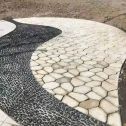 咸阳 黄金麻冰裂纹地铺石工地铺装案例