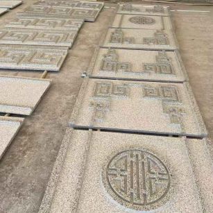 咸阳 白麻花岗岩外墙立面雕刻板