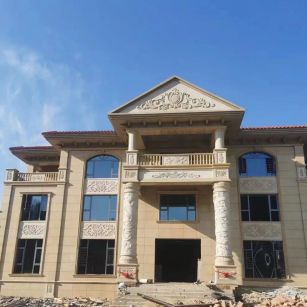 咸阳 黄金麻花岗岩别墅外墙干挂