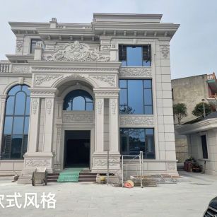 咸阳 白麻花岗岩别墅外墙干挂