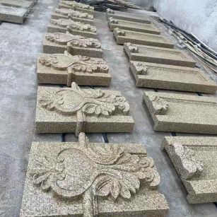咸阳 黄金麻花岗岩别墅外墙雕刻板