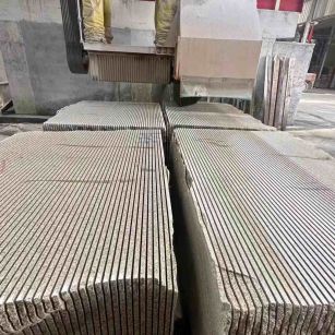 咸阳 车间生产日常，黄金麻白麻花岗岩