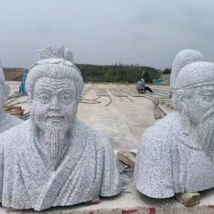 咸阳 白麻花岗岩石材人物立体雕刻