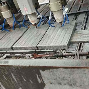 咸阳 芝麻白花岗岩荔枝面盲道雕刻