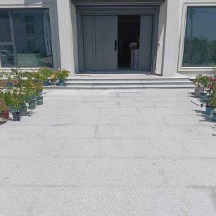 咸阳 芝麻白花岗岩地铺石地面铺装