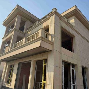 咸阳 黄金麻花岗岩石材荔枝面外墙干挂效果展示