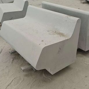 咸阳 芝麻白花岗岩异形坐凳，石凳