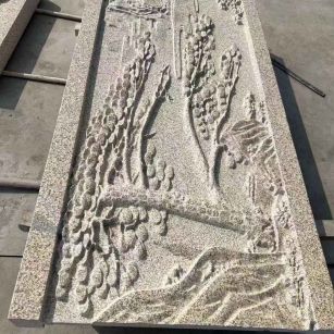 咸阳 黄金麻雕刻板浮雕迎客松