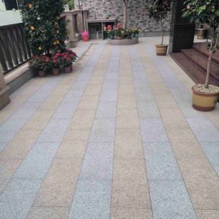 咸阳 黄金麻白麻荔枝面庭院铺装展示