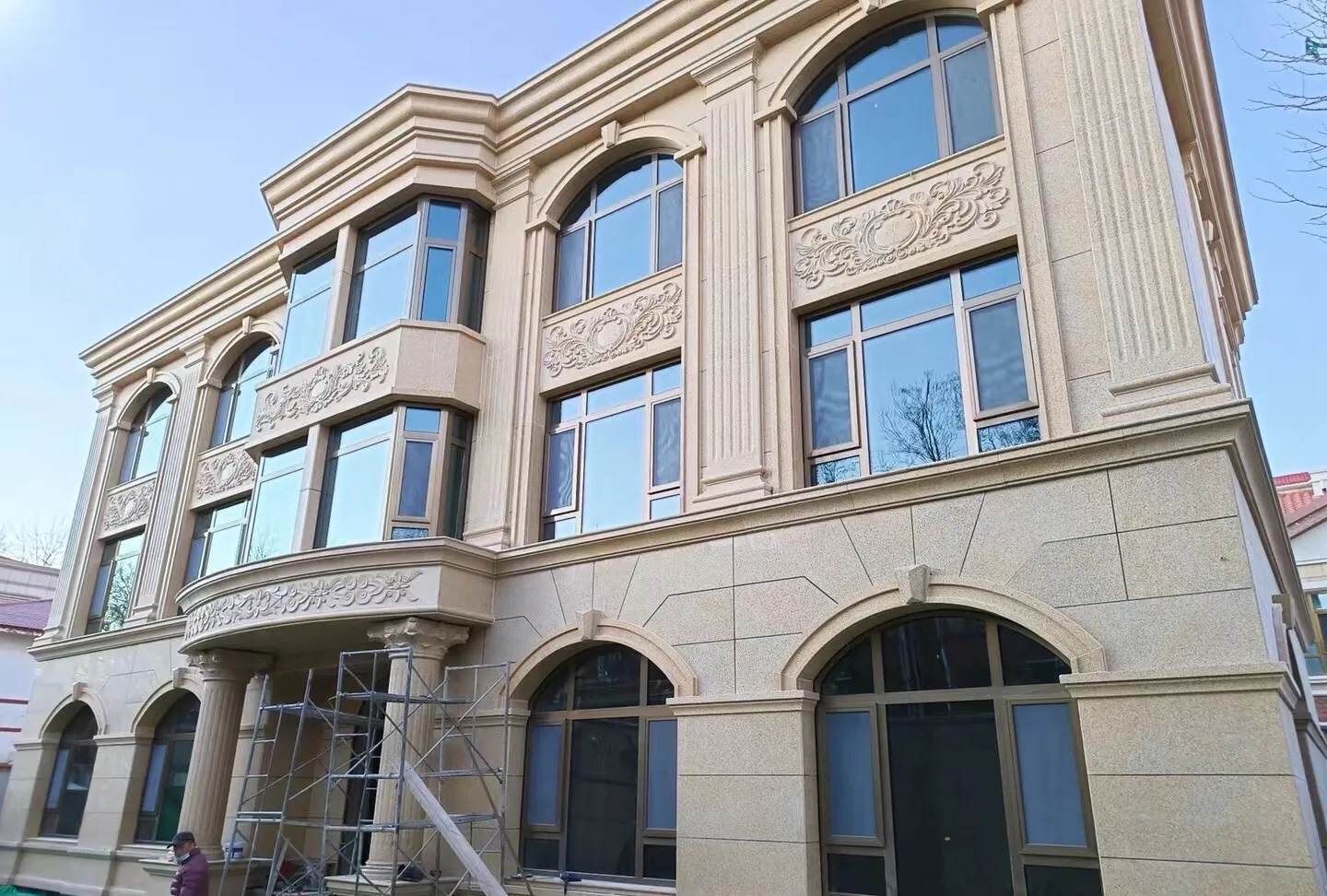 咸阳 黄金麻花岗岩别墅外墙干挂